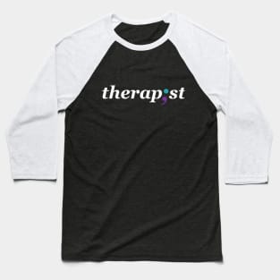 Therapist Semi-colon - Mental Health Awareness Design Baseball T-Shirt